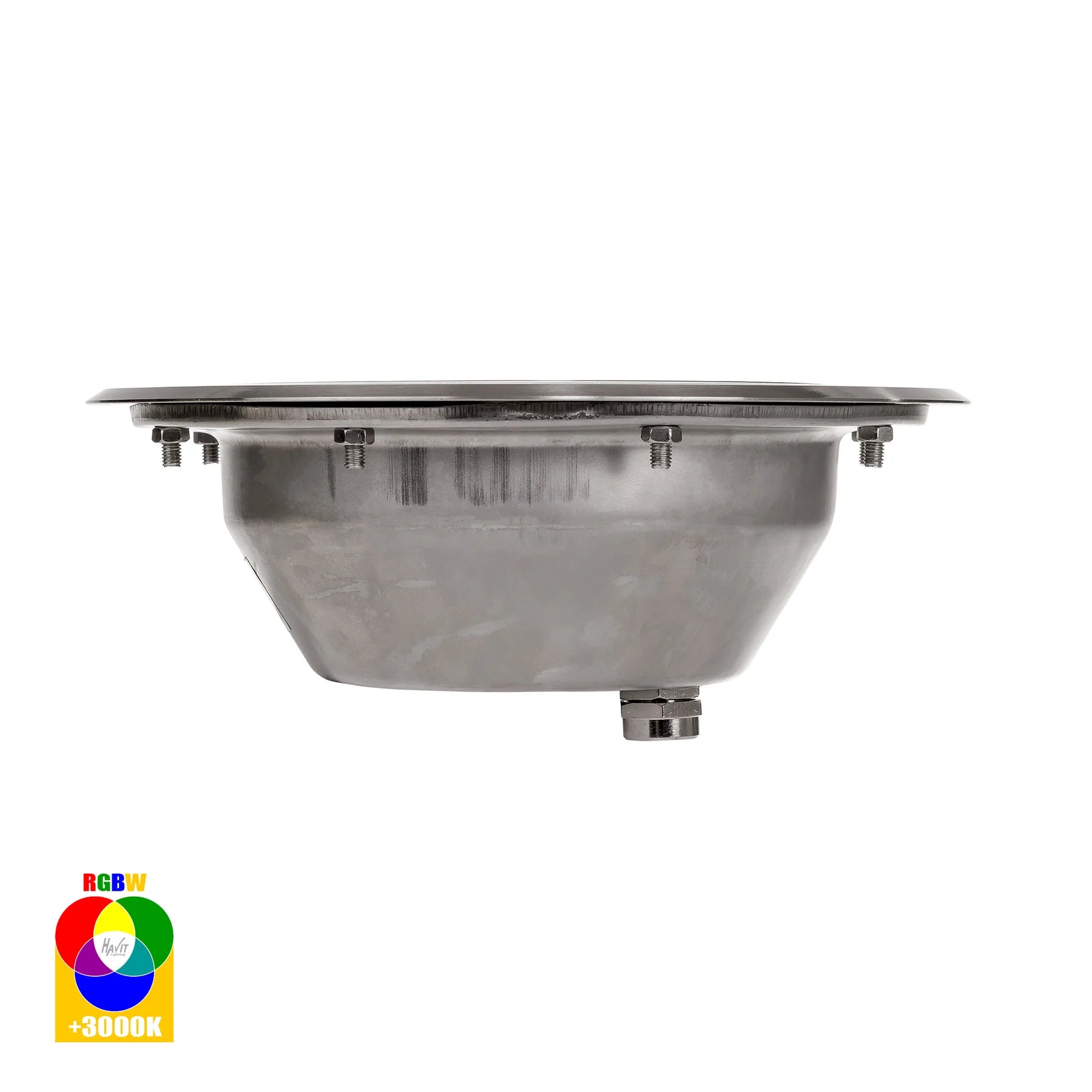 Havit Split 60° Beam Angle Inground Up Lights and Deck Lights RGB + 3000K 316 Stainless Steel 12W 12V IP67 - HV1843RGBW