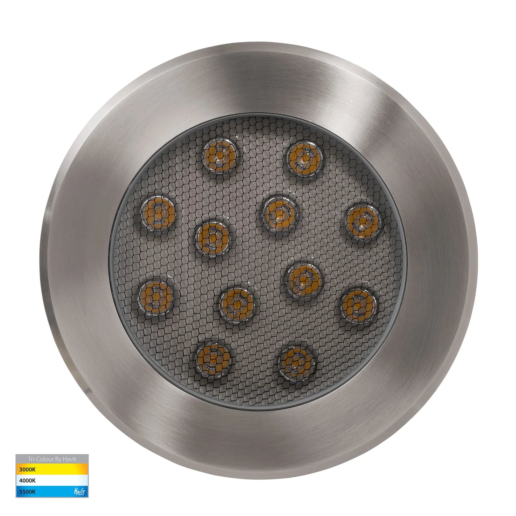 Havit Split 210mm Inground Up Lights and Deck Lights Tri- 316 Stainless Steel 12W 12V IP67- HV1843T