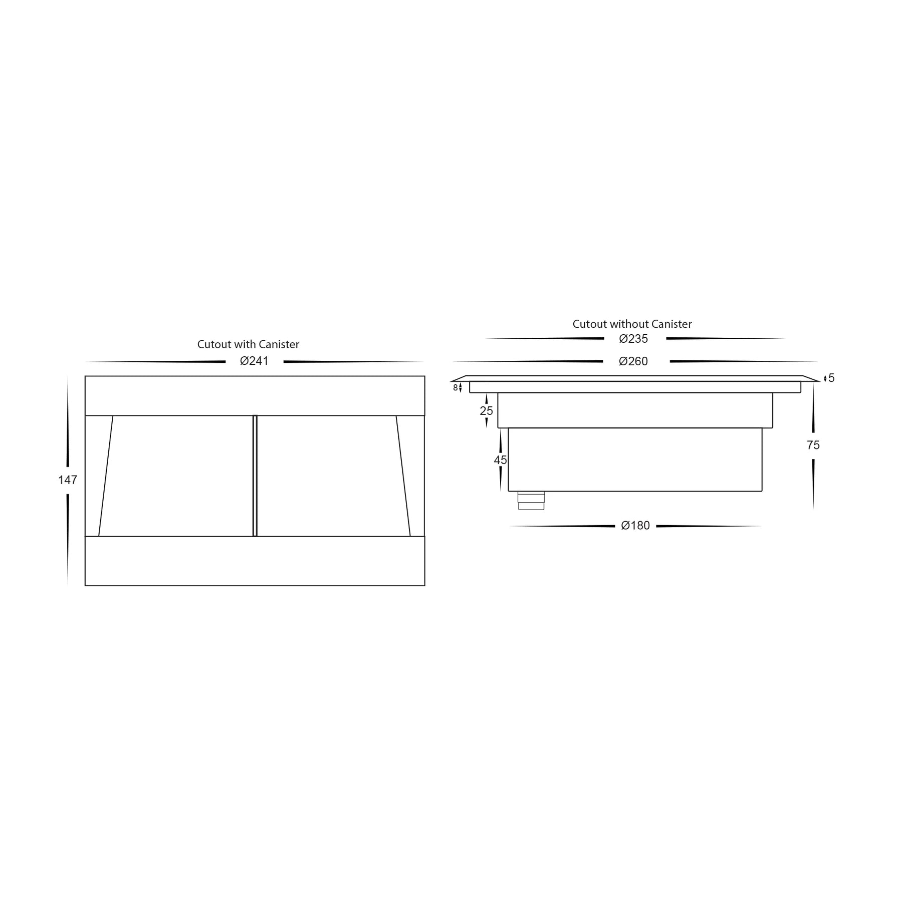 Havit Split 260mm Garden Step and Up Lights Tri- 316 Stainless Steel 18W 12V IP67- HV1845T