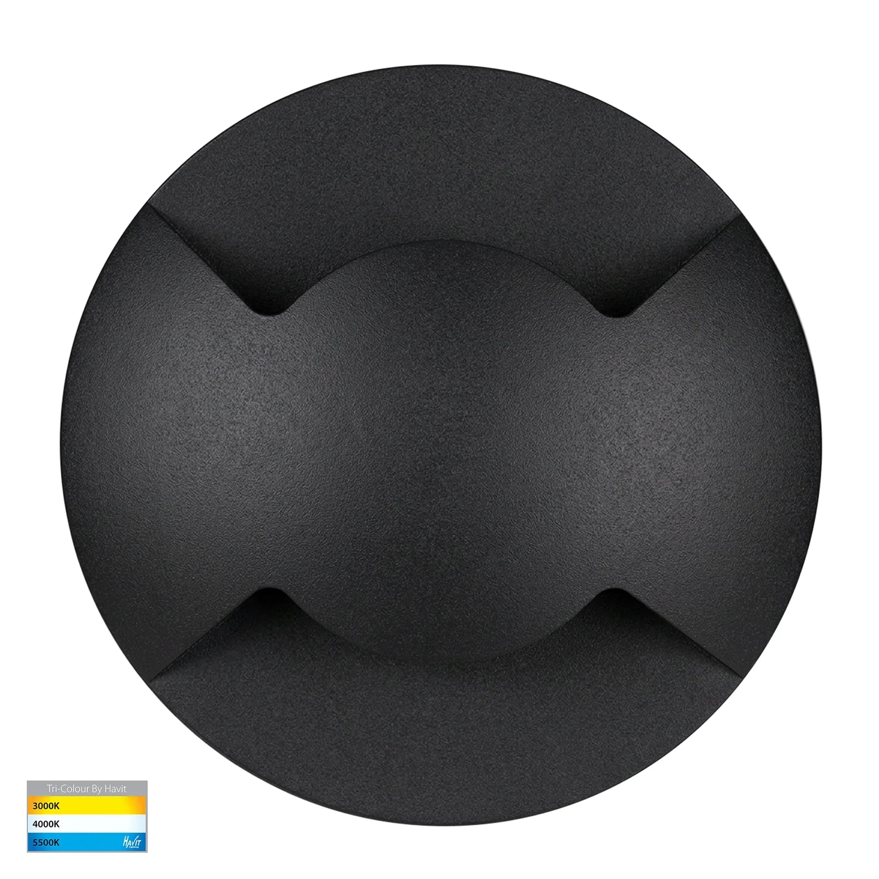 Havit Viale Double Driveway Inground Up Lights and Deck Lights Tri- Black 5W 12V IP65- HV19072T-BLK