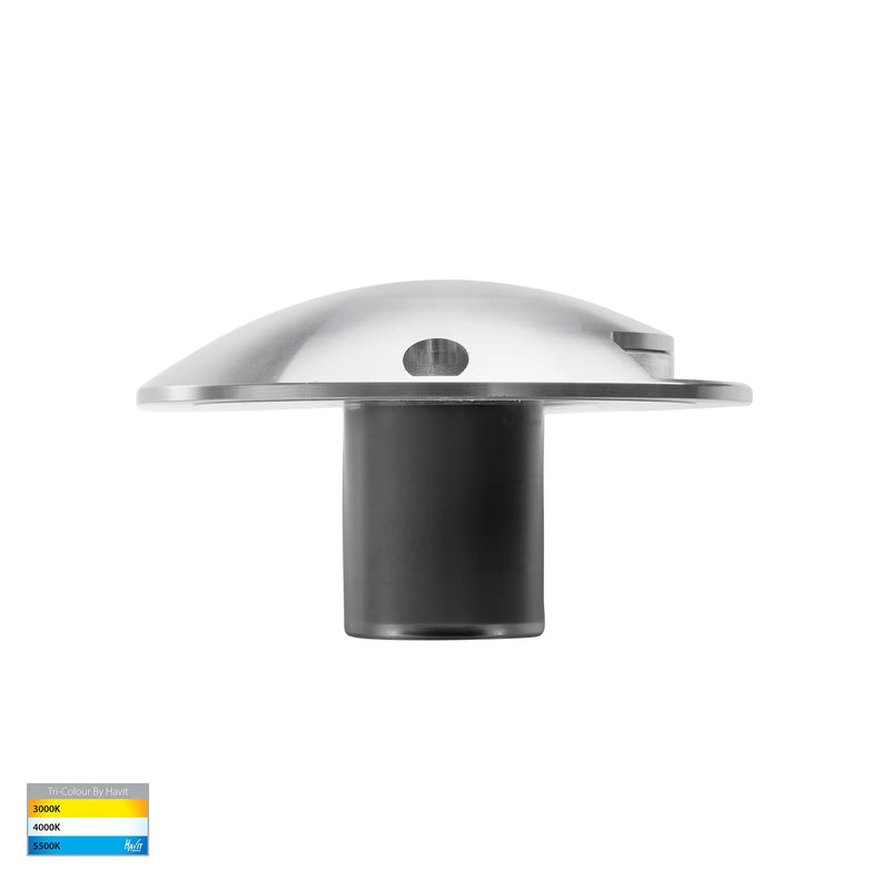 Havit Dome One Way Deck Lights Garden Step and Up Lights Tri - Silver 3W 12V IP65 - HV2871T-SLV-12V- Havit Lighting