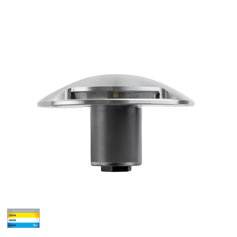 Havit Dome One Way Deck Lights Garden Step and Up Lights Tri - Silver 3W 12V IP65 - HV2871T-SLV-12V- Havit Lighting