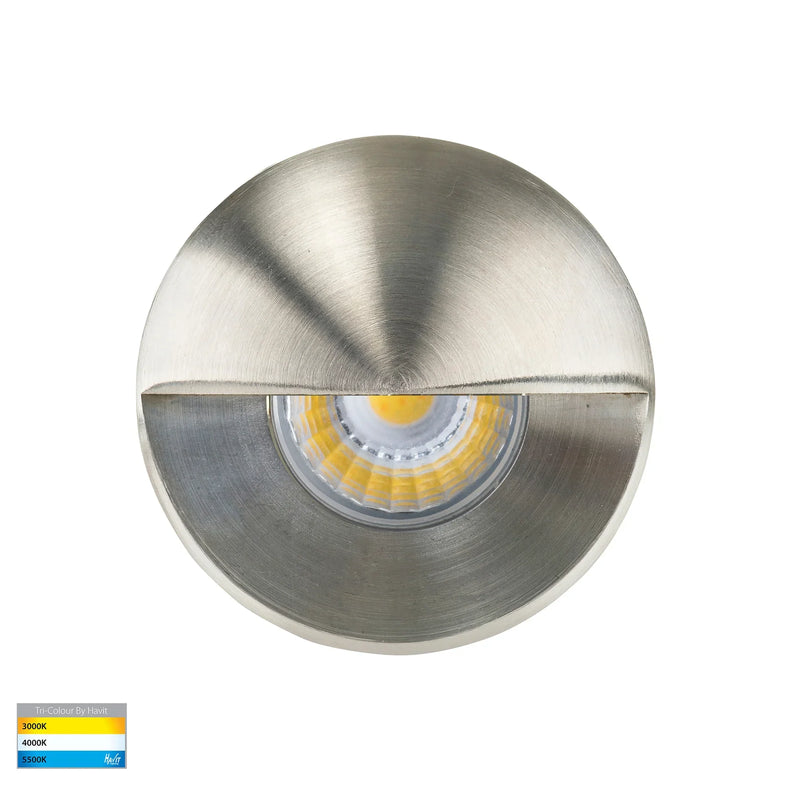 Havit Mini Ollo with Eyelid Garden Step and Up Lights Tri - 316 Stainless Steel 1W 12V IP67 - HV2891T-SS316-12V - Havit Lighting