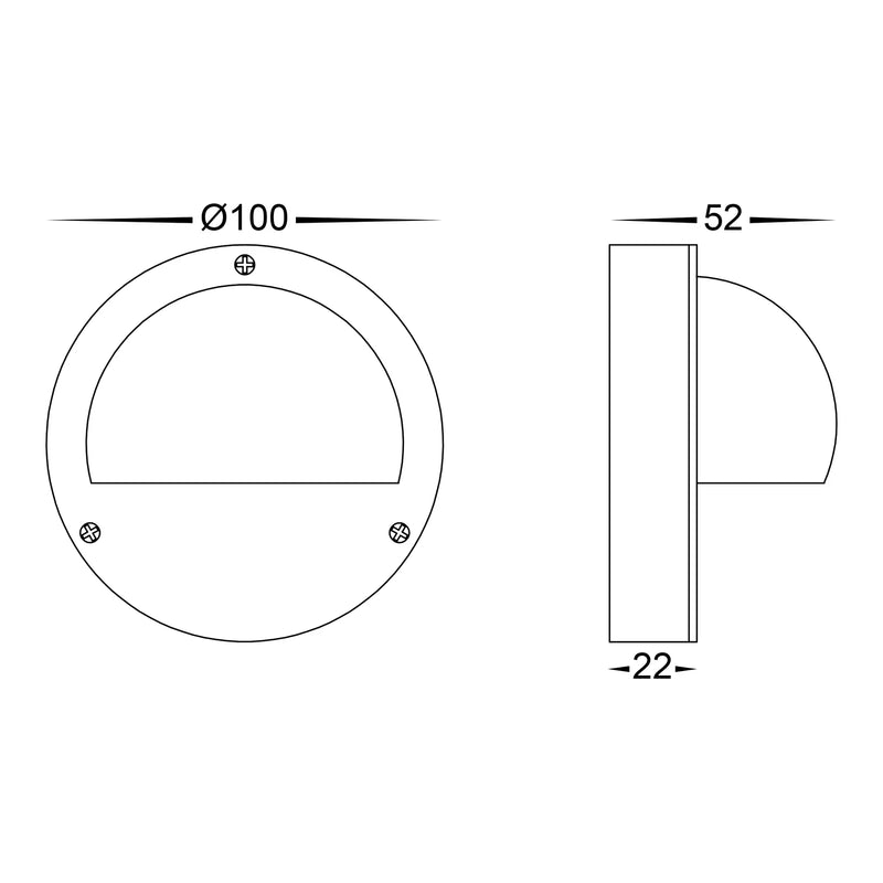 Havit Pinta with Eyelid Garden Step and Up Lights Tri - Solid Brass 2.3W 12/240V IP65 - HV2903T-BR - HV2904T-BR- Havit Lighting