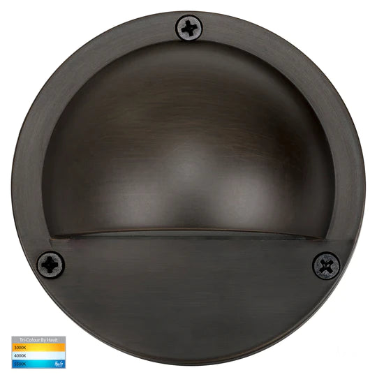 Havit Pinta with Eyelid Garden Step and Up Lights Tri - Antique Brass 2.3W 12/240V IP65 - HV2901-AB - HV2904-AB -  Havit Lighting