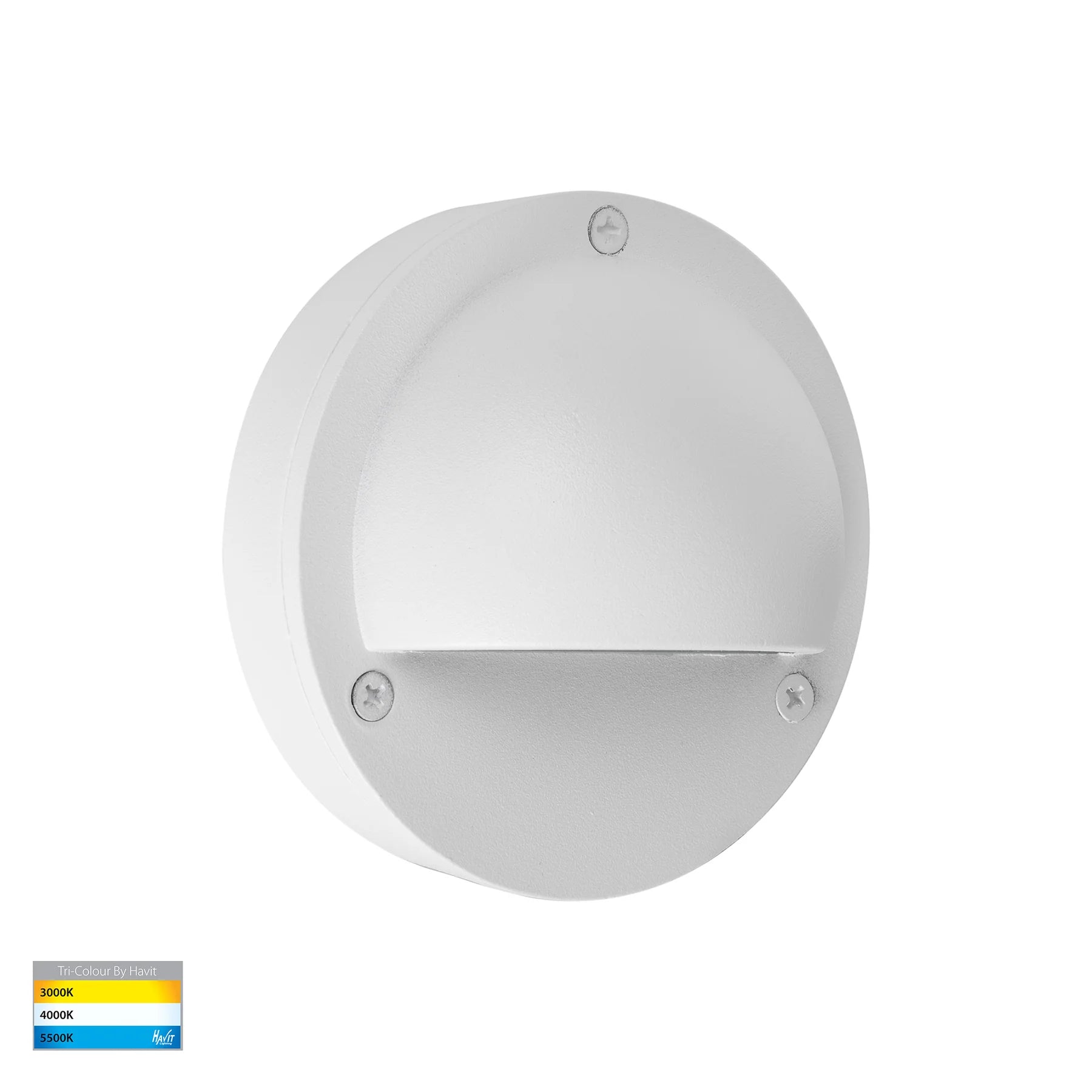 Havit Pinta with Eyelid Garden Step and Up Lights Tri- White 2.3W 12/240V IP65 - HV2923T-WHT, HV2924T-WHT