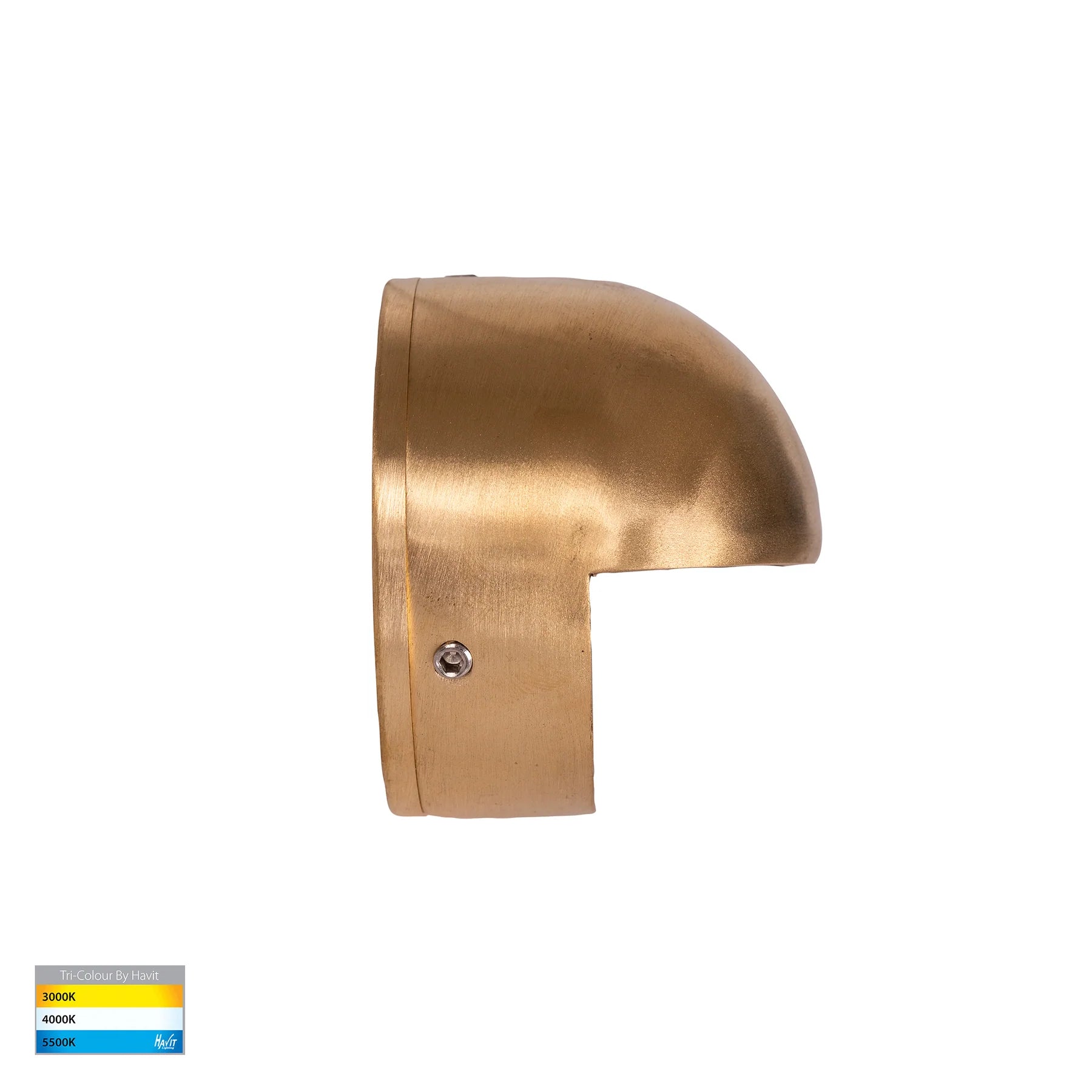 Havit Veko with Eyelid Garden Step and Up Lights Tri- Solid Brass 2W 12V/240V IP65 - HV2927T-BR-12V, HV2927T-BR-240V