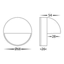 Havit Veko with Eyelid Garden Step and Up Lights Tri- 316 Stainless Steel 2W 12V/240V IP65 - HV2927T-SS316-12V, HV2927T-SS316-240V