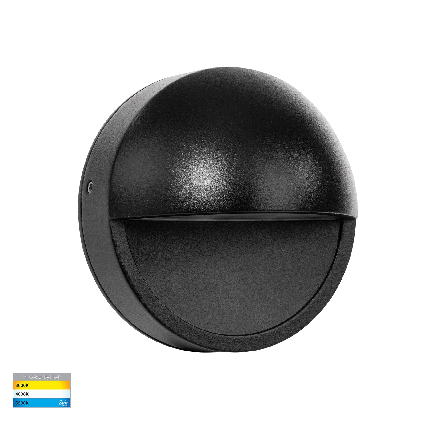 Havit Veko with Eyelid Garden Step and Up Lights Tri - Black 6W 12/240V IP65 - HV2928T-BLK-12V, HV2928T-BLK-240V