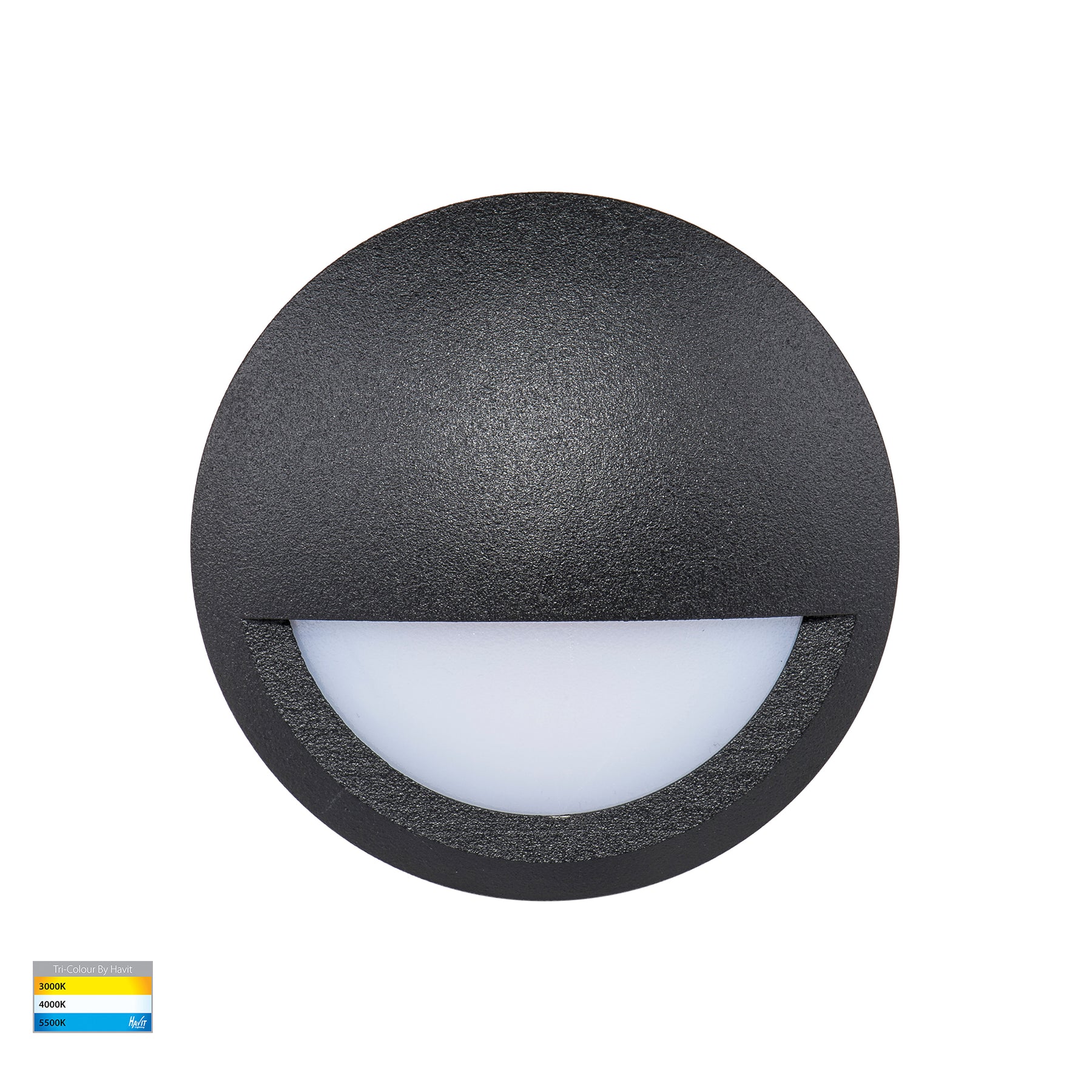 Havit Nava with Eyelid Garden Step and Up Lights Tri- Black 5W 12V/240V IP65 - HV2961T-BLK-12V, HV2961T-BLK-240V