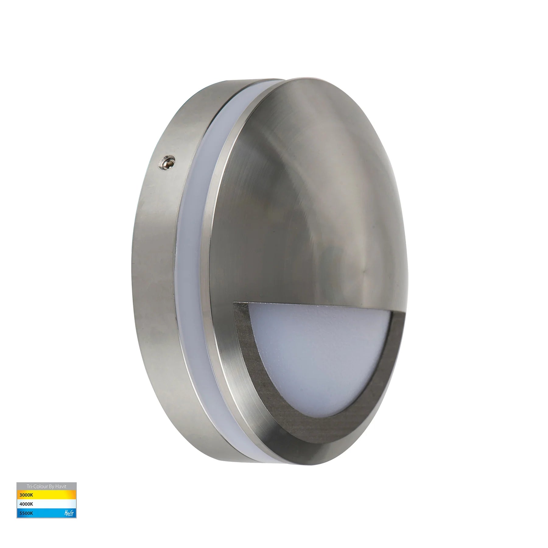 Havit Nava with Eyelid Garden Step and Up Lights Tri- Titanium Coloured Aluminium 5W 12V/240V IP65 - HV2961T-TTM-12V,  HV2961T-TTM-240V