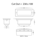 Havit Bata Brick Light with Plain Face Garden Step and Up Lights Tri- White 10W 12/240V IP54 - HV3003T-WHT-12V, HV3003T-WHT-240V