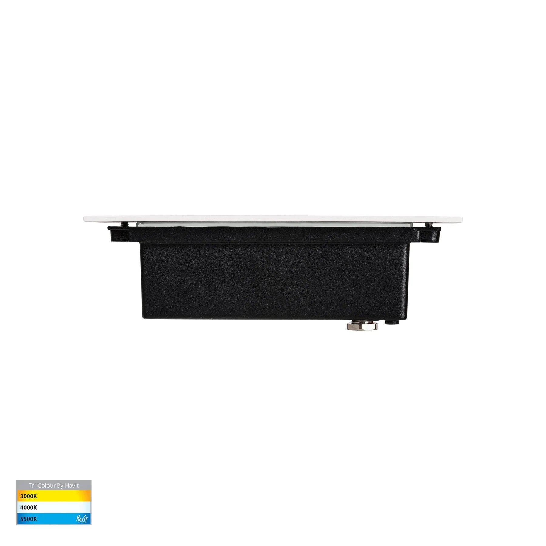 Havit Bata Brick Light with Plain Face Garden Step and Up Lights Tri- White 6W 12/240V IP54 - HV3005T-WHT-12V, HV3005T-WHT-240V