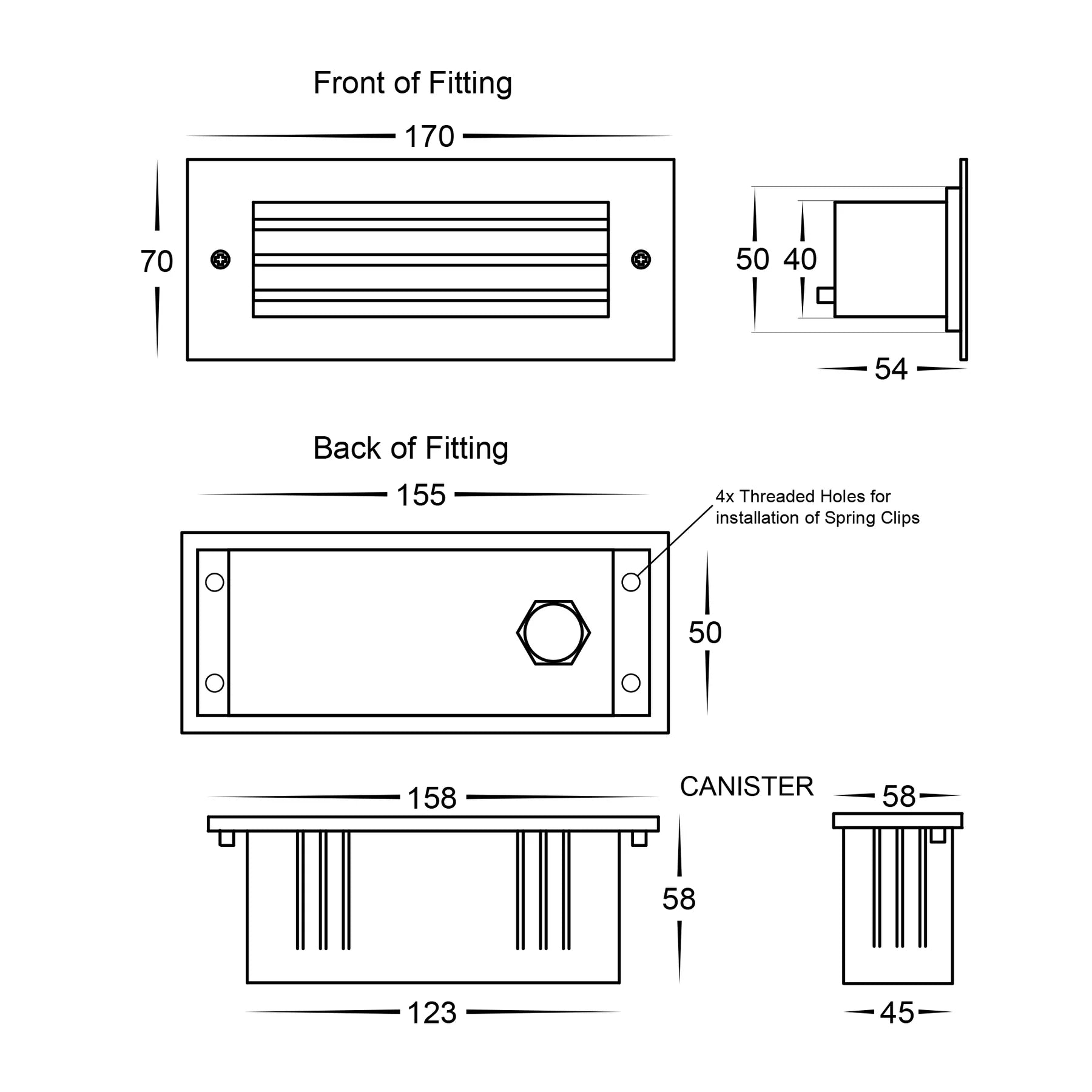 Havit Bata Brick Light with Grill Face Garden Step and Up Lights Tri- Black 6W 12/240V IP54 - HV3006T-BLK-12V, HV3006T-BLK-240V