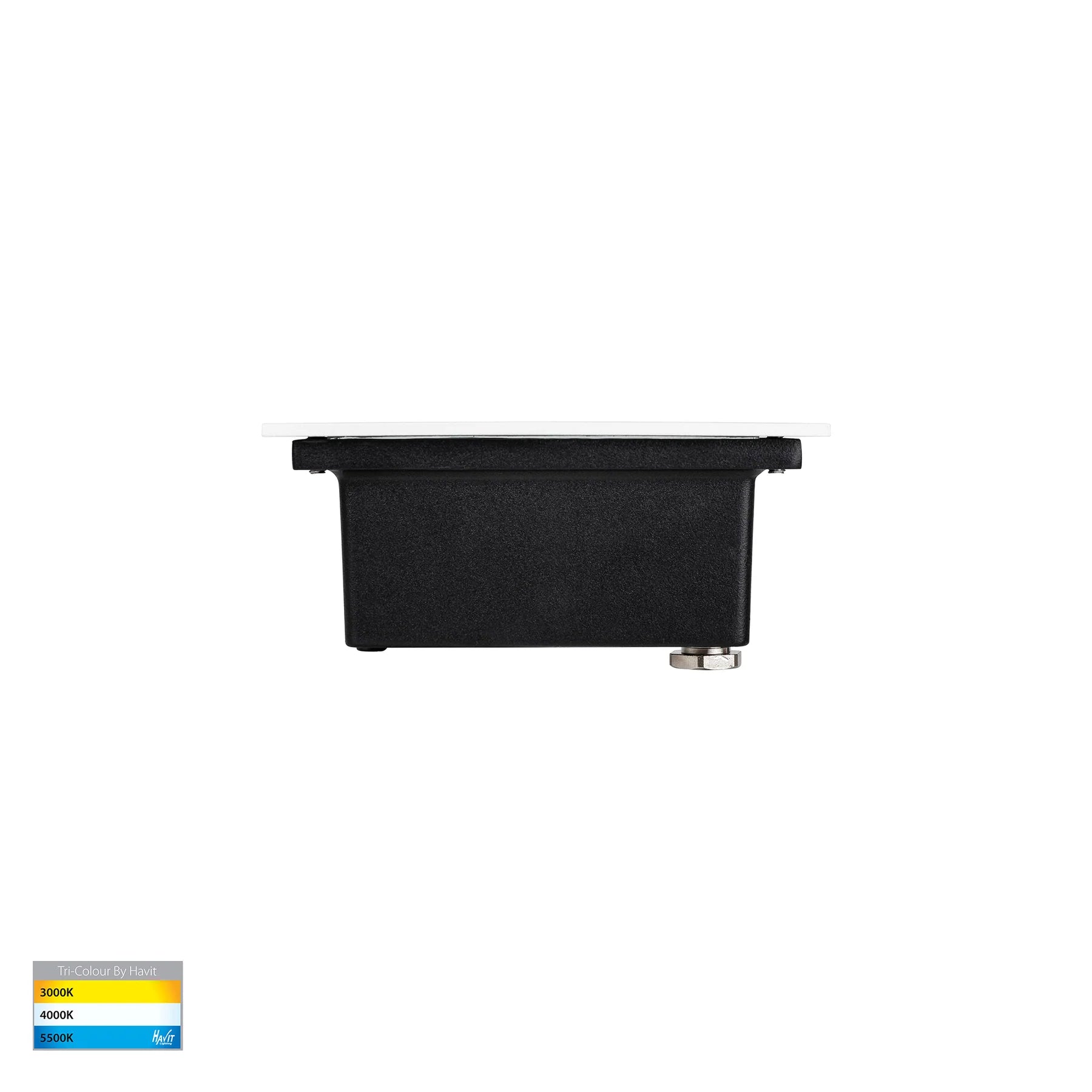 Havit Bata Brick Light with Plain Face Garden Step and Up Lights Tri- White 3W 12/240V IP54 - HV3007T-WHT-12V, HV3007T-WHT-240V