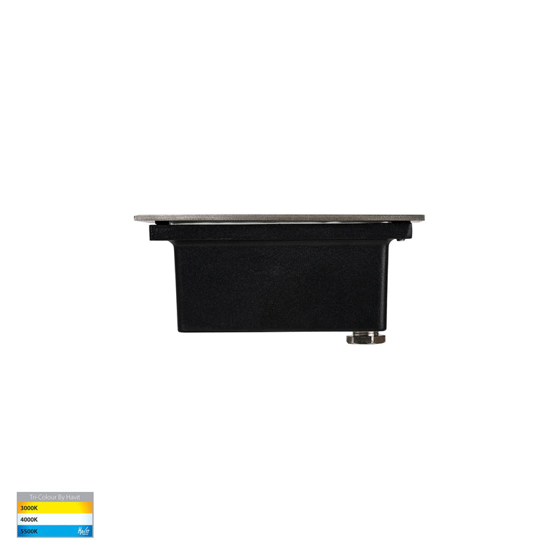 Havit Bata Brick Light with Grill Face Garden Step and Up Lights Tri- 316 Stainless Steel 3W 12/240V IP54 - HV3008T-SS316-12V, HV3008T-SS316-240V