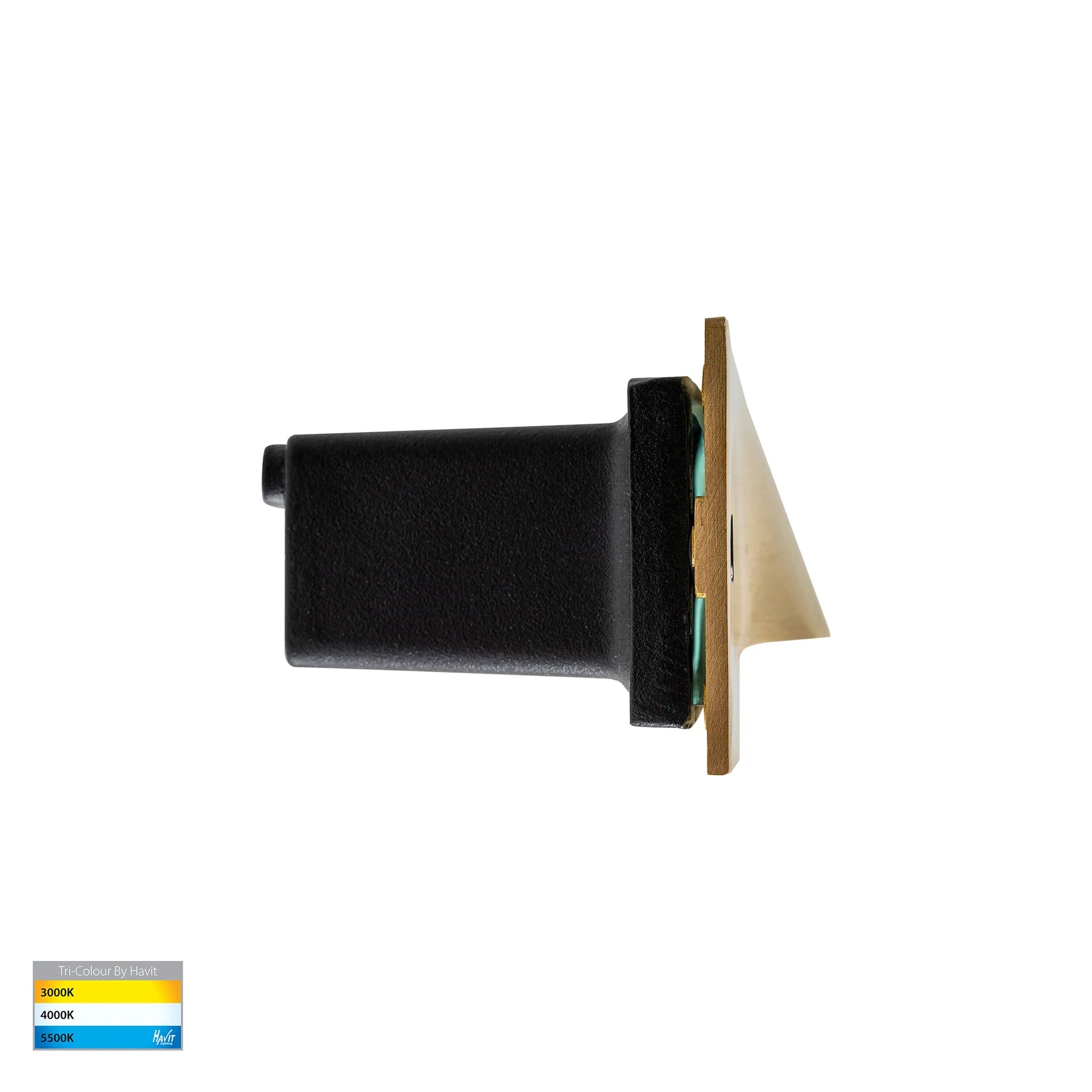 Havit Corba Recessed Brick Lights Tri- Brass 3W 12V/240V IP54- HV3011T-BR-12V, HV3011T-BR-240V