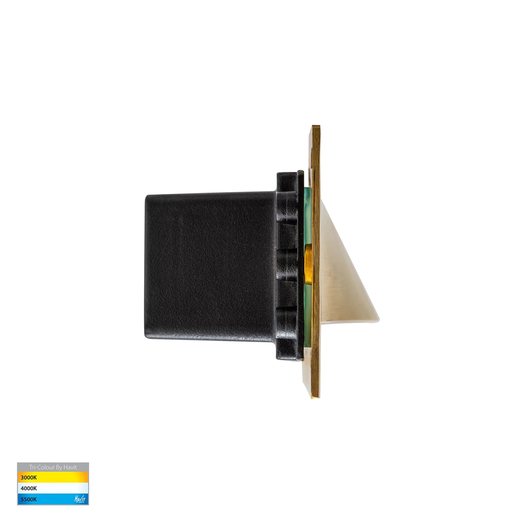 Havit Corba Recessed Brick Lights Tri- Brass 6W 12V/240V IP54- HV3012T-BR-12V, HV3012T-BR-240V