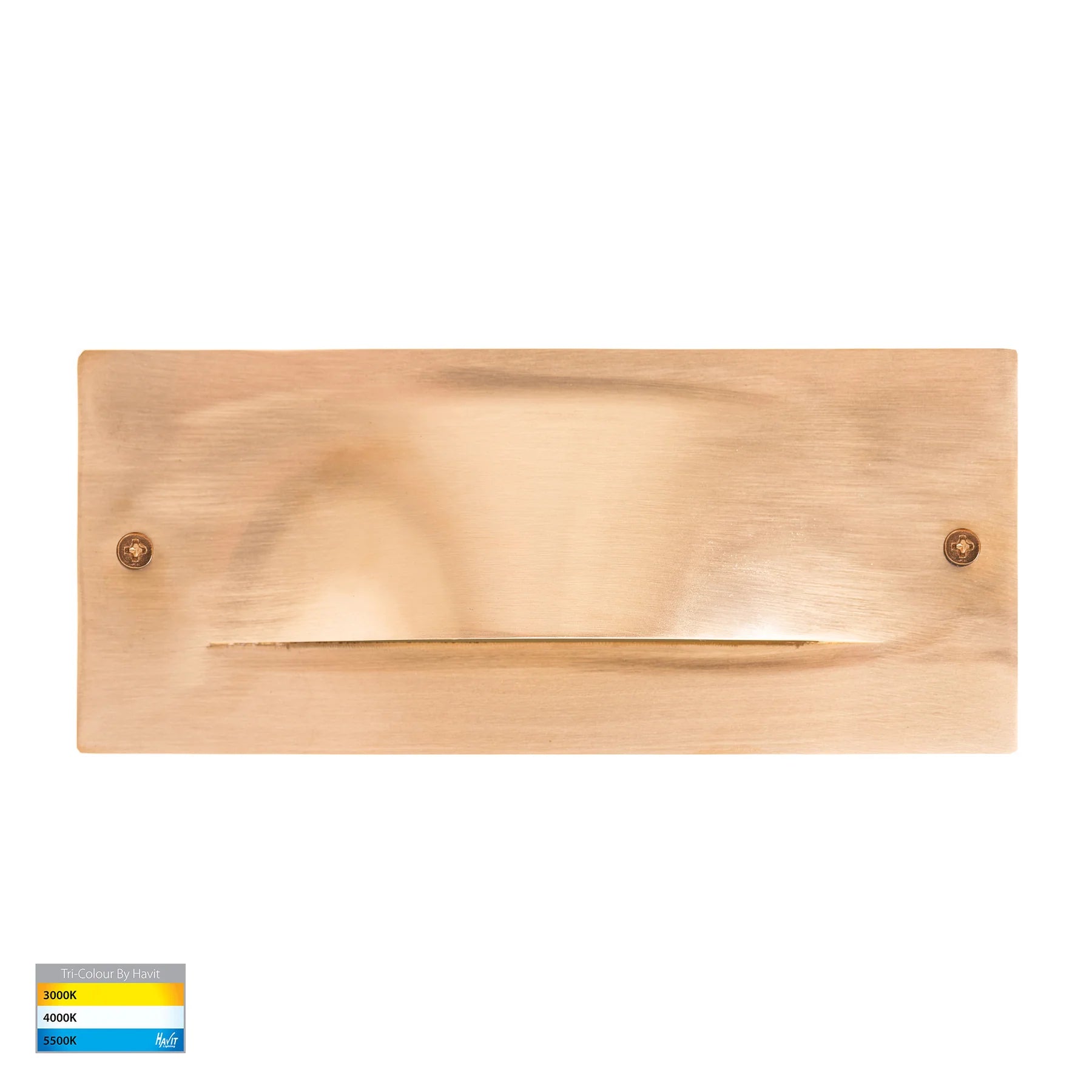 Havit Corba Recessed Brick Lights Tri- Brass 10W 12V/240V IP54- HV3013T-BR-12V | HV3013T-BR-240V