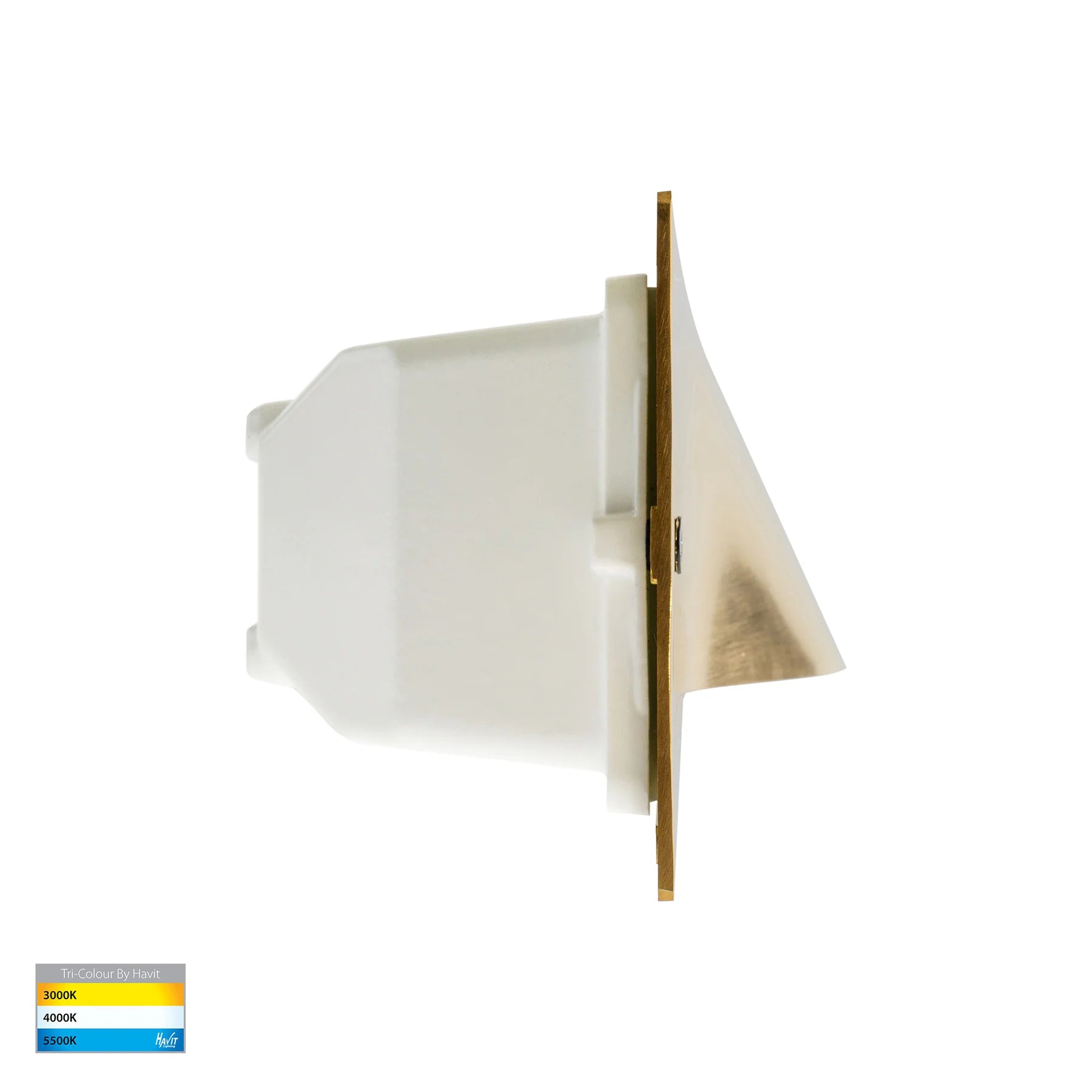Havit Corba Recessed Brick Lights Tri- Brass 10W 12V/240V IP54- HV3013T-BR-12V, HV3013T-BR-240V