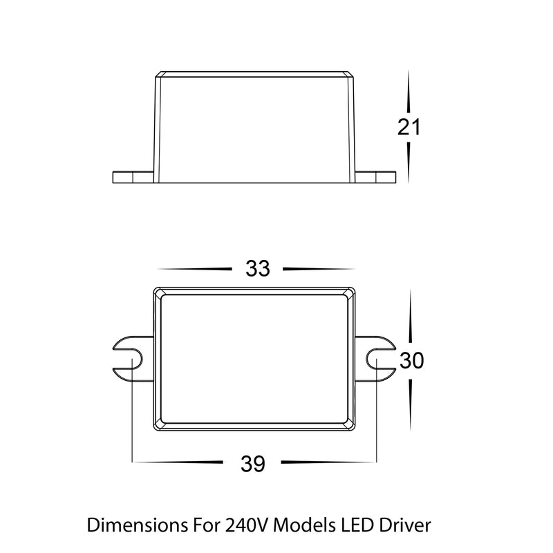 Havit Paso 82/85mm Recessed Interior Step Lights Tri - White 3W 12/240V IP20 - HV3105T-WHT-240V, HV3105T-WHT-12V - Havit Lighting