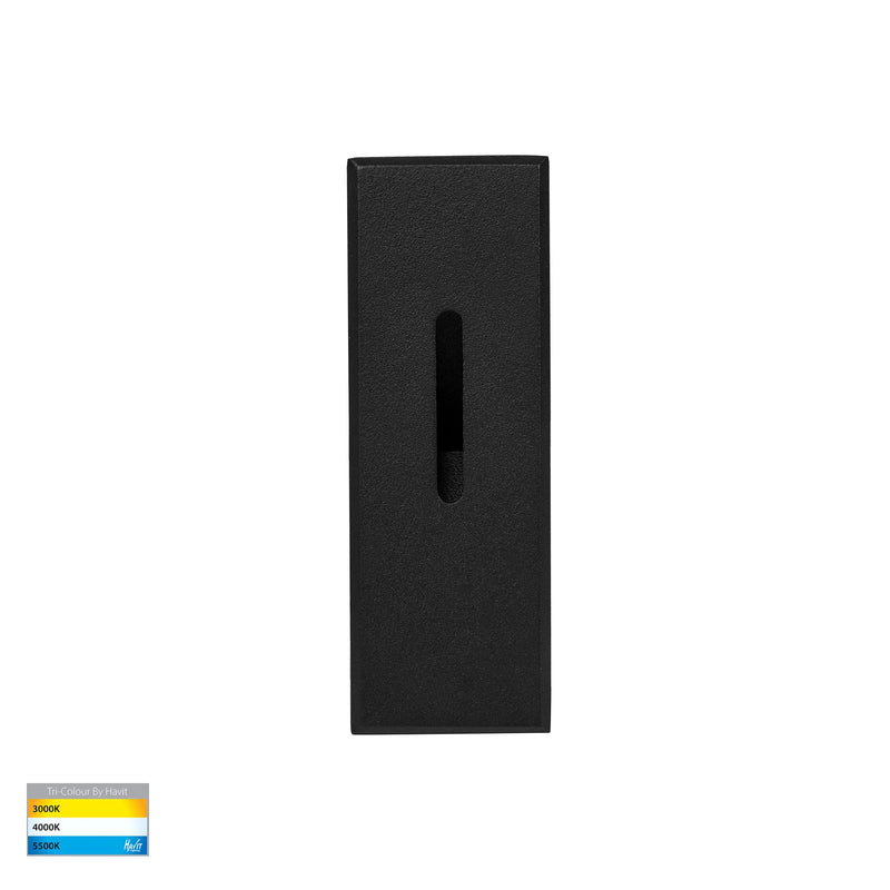 Havit Paso 82/85mm Recessed Interior Step Lights Tri - Black 3W 12/240V IP20 - HV3105T-BLK-240V, HV3105T-BLK-12V-  Havit Lighting