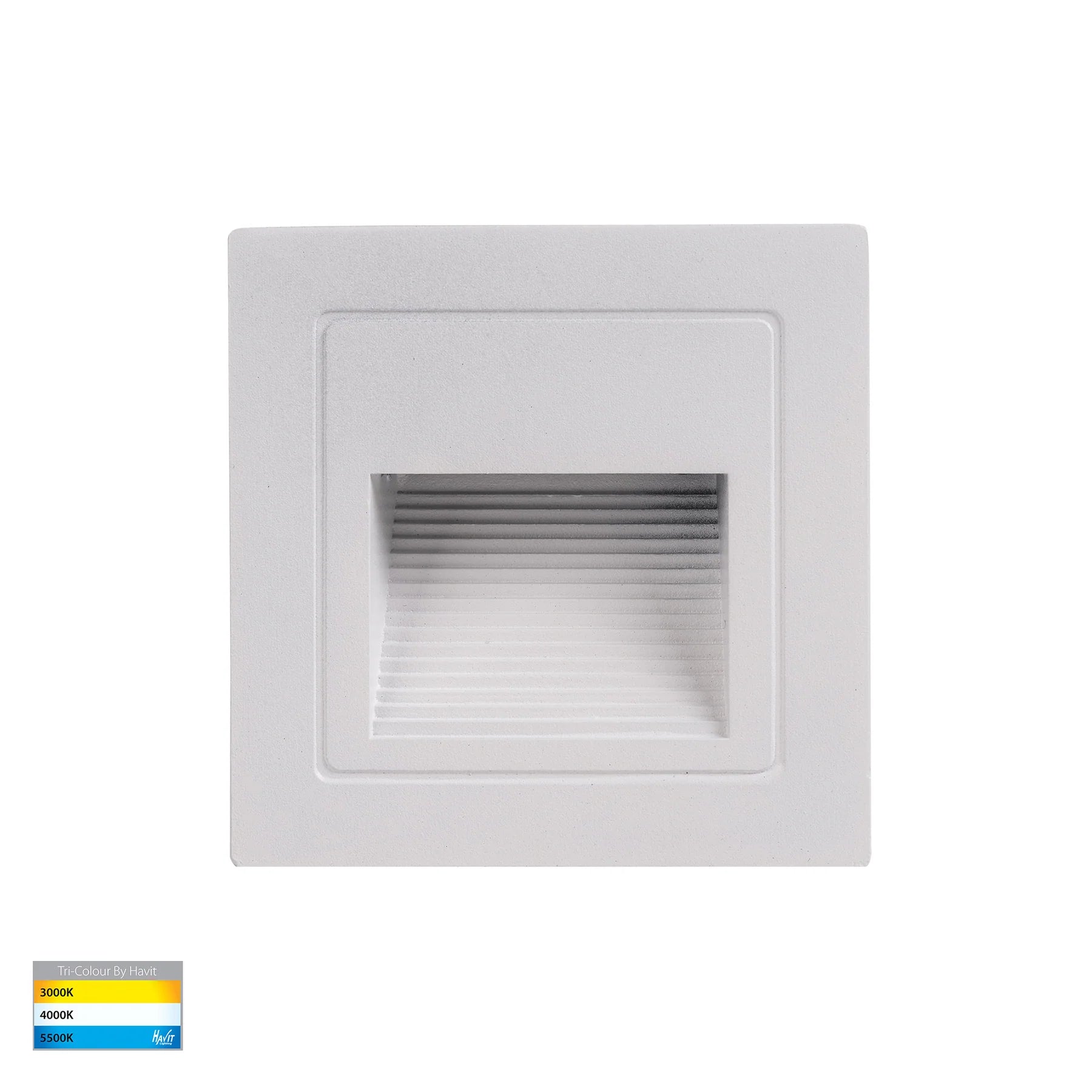 Havit Trin Square Recessed LED Exterior Step Lights Tri- White 3W 12V/240V IP54- HV3112T-WHT-240V, HV3112T-WHT-12V