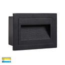 Havit Trin Rectangular Recessed Garden Step and Up Light Tri- Black 5W 12V/240V IP54- HV3113T-BLK-240V, HV3113T-BLK-12V