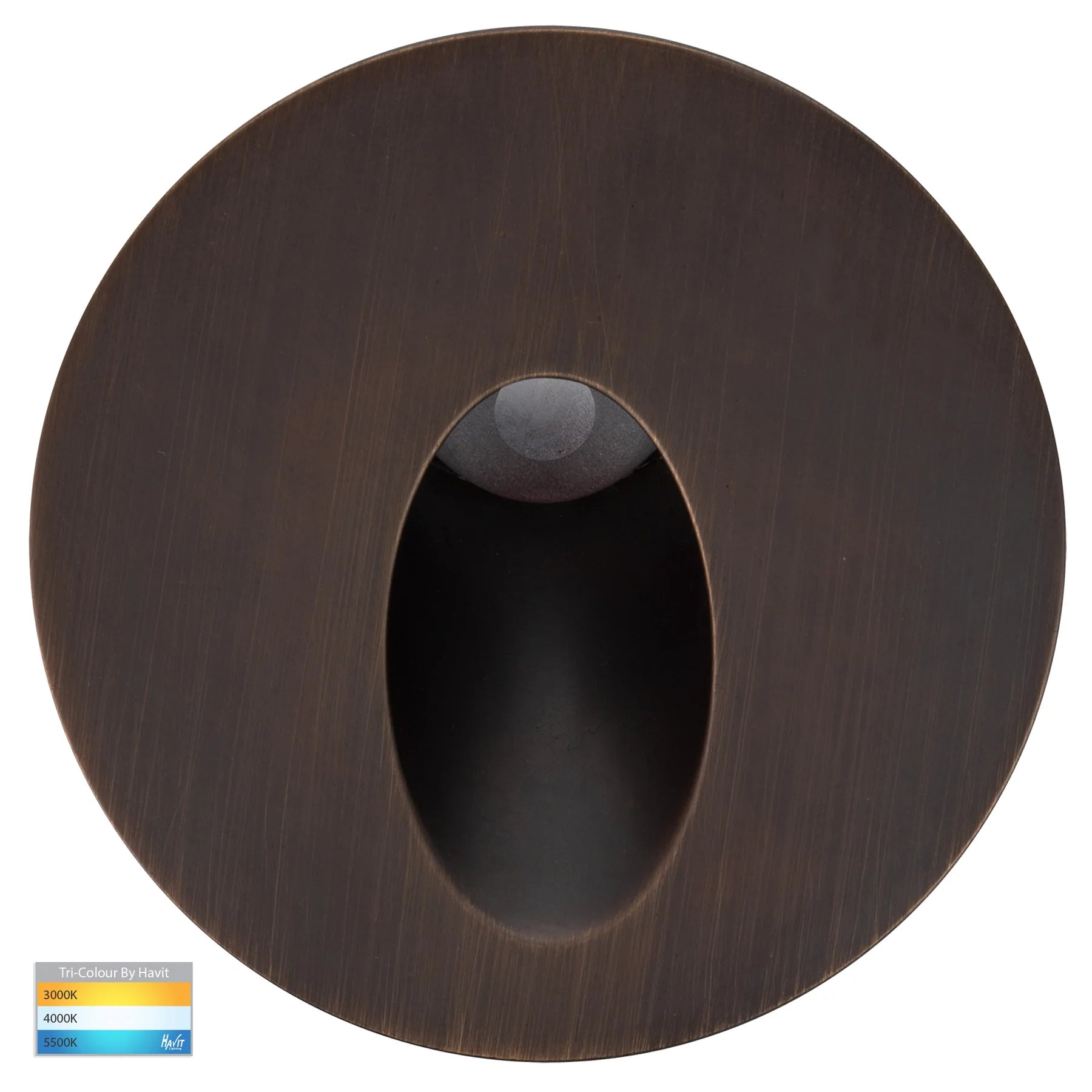 Havit Reces Round Recessed Garden Step and Up Lights Tri - Antique Brass 2.5W 12V IP67 - HV3205T-AB-12V -  Havit Lighting