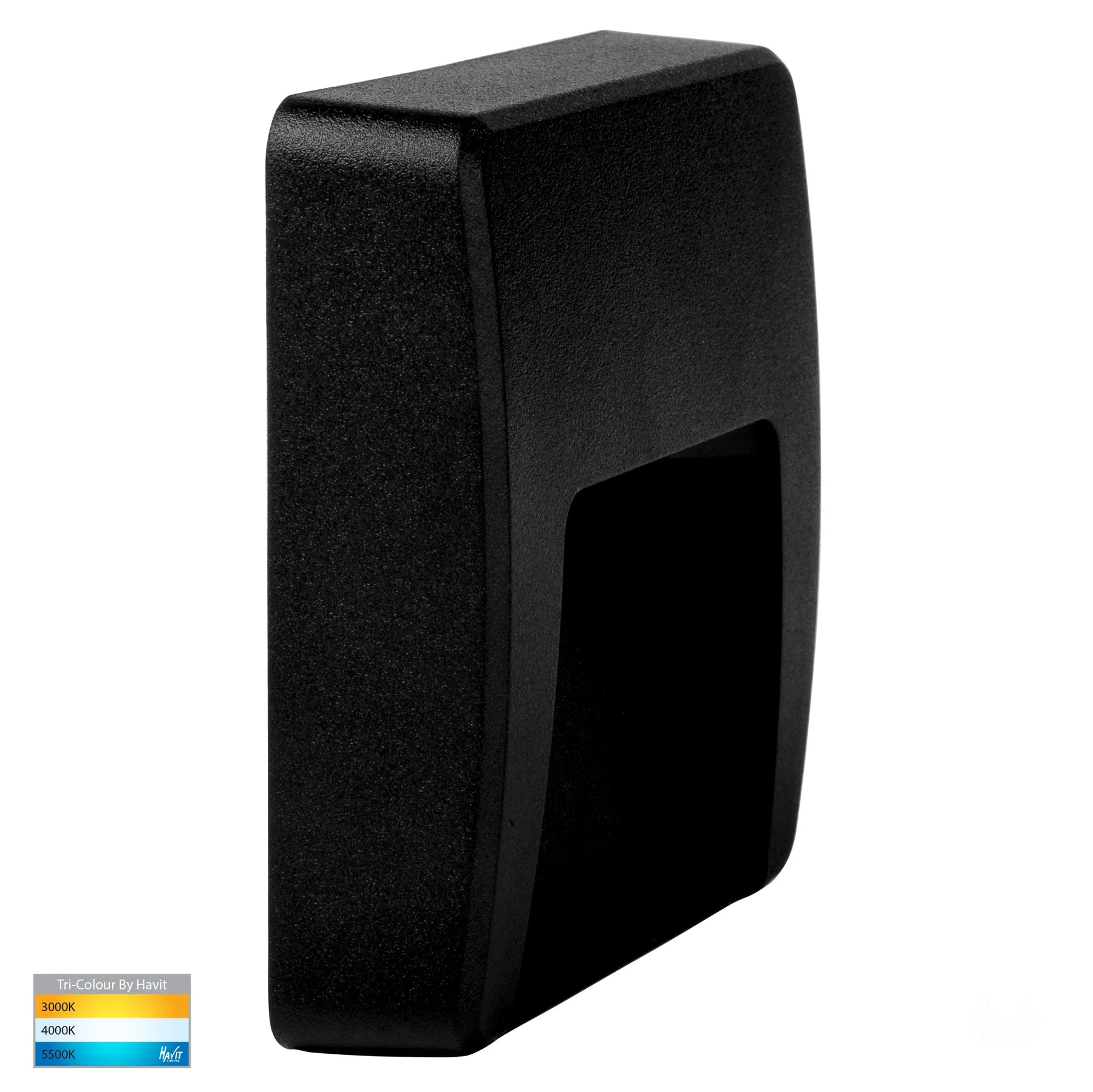 Havit Seefore Square Garden Step and Up Lights Tri- Black 3W 12V IP65 - HV3222T-BLK