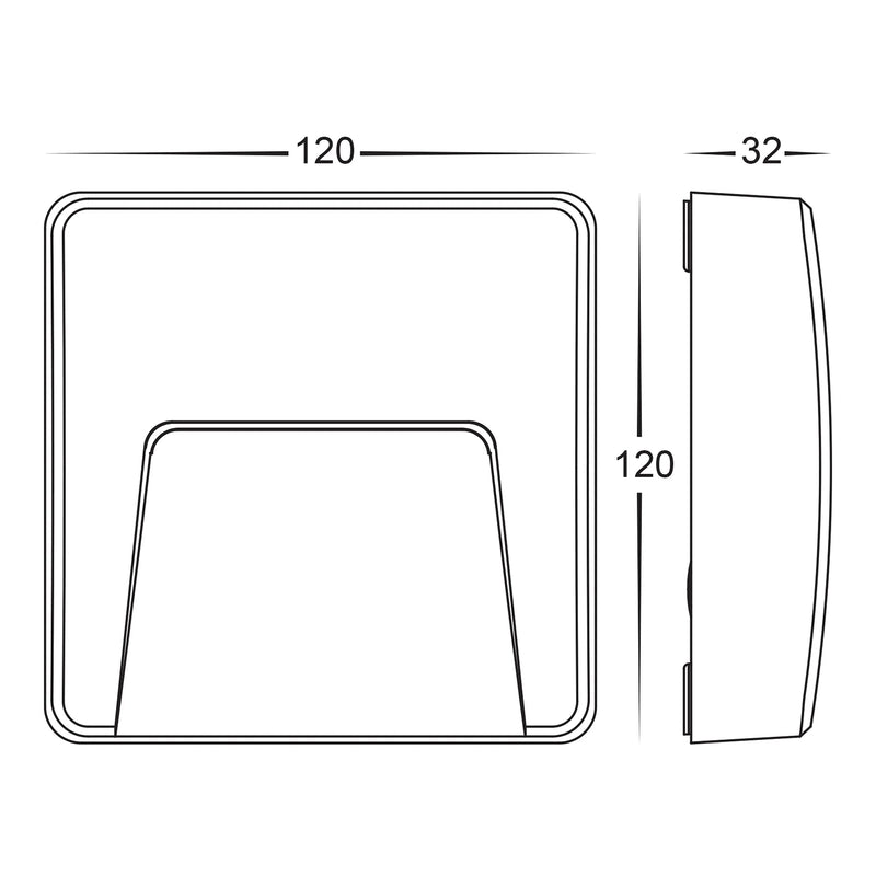 Havit Seefore Square Garden Step and Up Lights Tri - Polycarbonate White 3W 12V IP65 - HV3222T-WHT - Havit Lighting