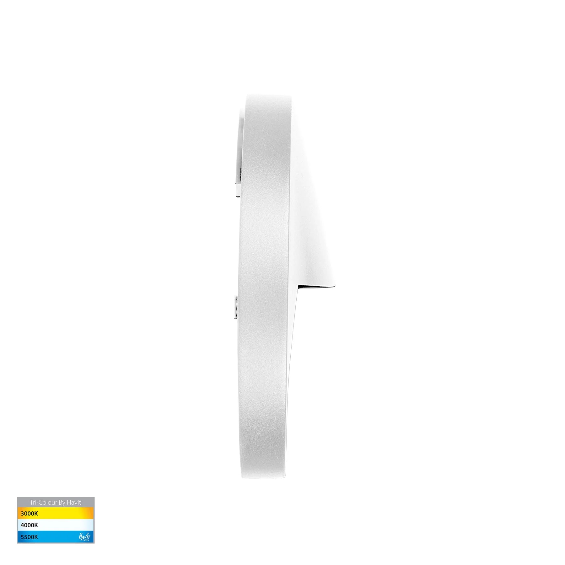 Havit Lisca Round Exterior Wall Lights Tri- Aluminium White 3W 12V/240V IP65- HV3227T-WHT