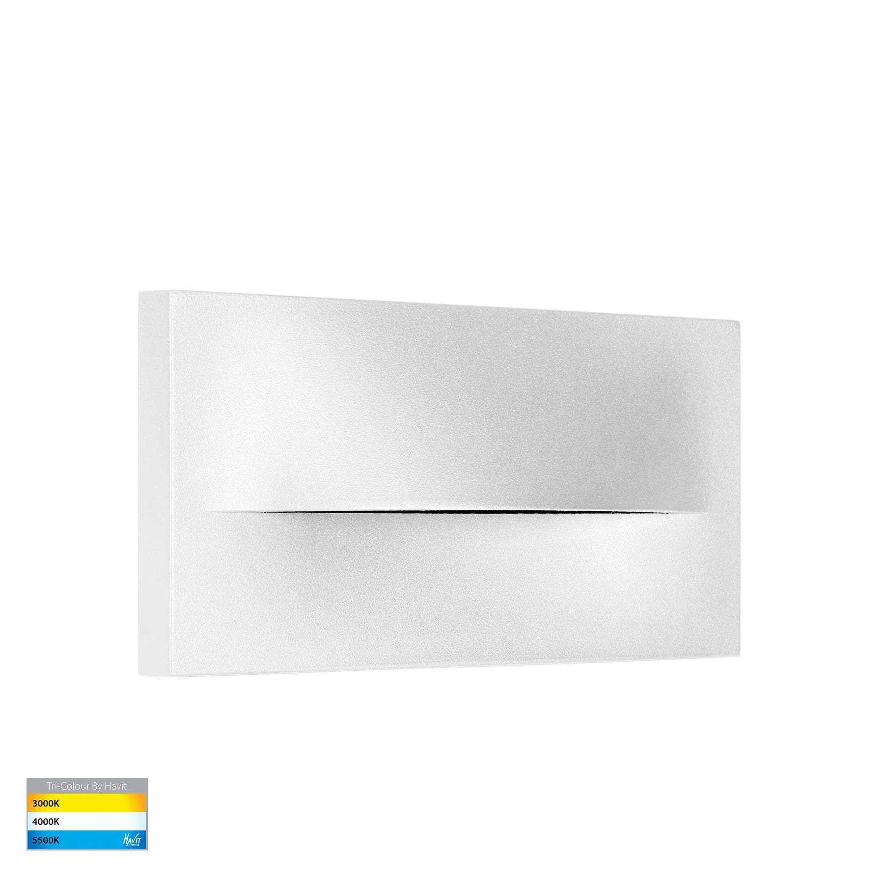 Havit Lisca Rectangular Exterior Wall Lights Tri- Aluminium White 5W 12V/240V IP65- HV3229T-WHT 