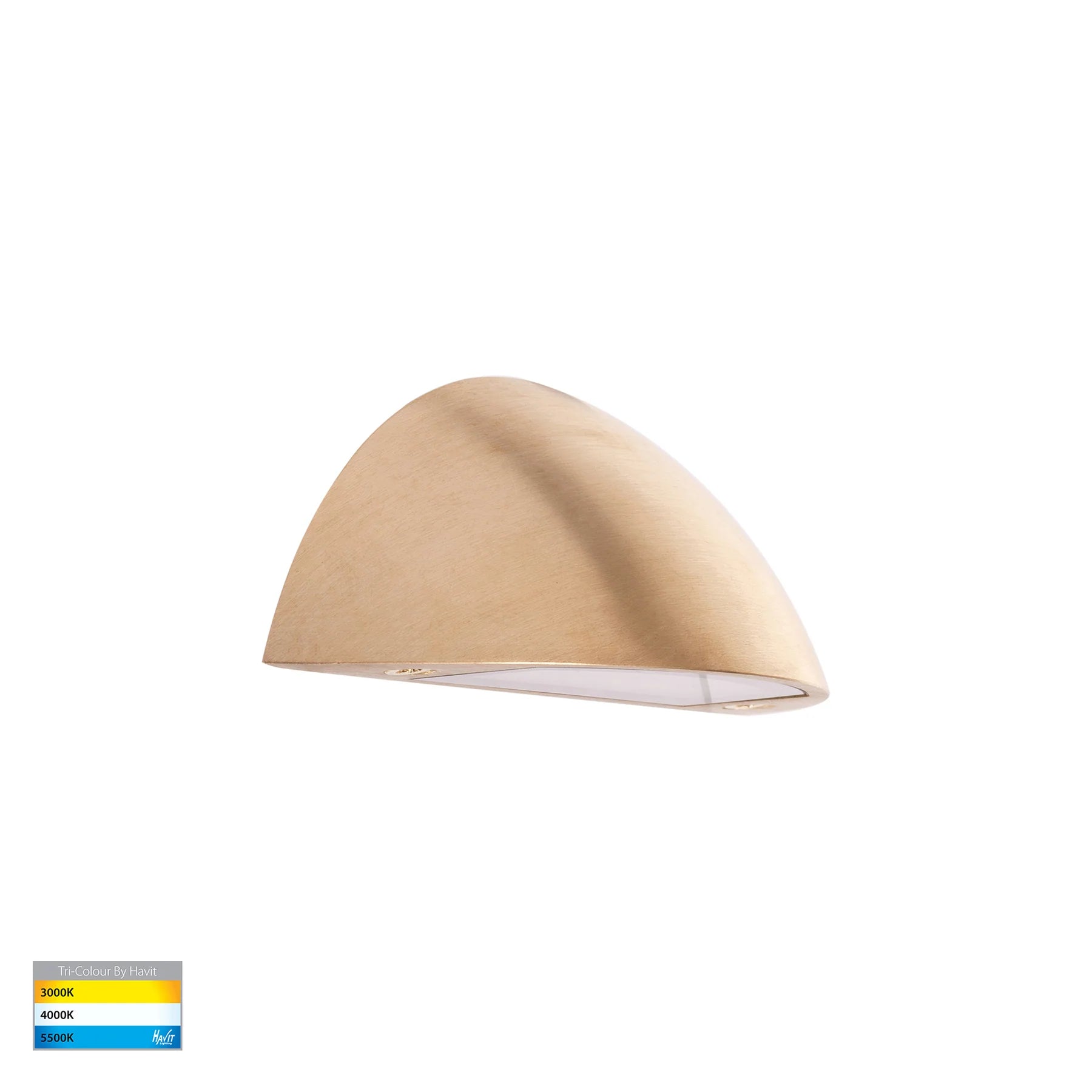 Havit Curva LED Exterior Step Lights Tri- Solid Brass 3W 12V IP65- HV3251T-BR-12V