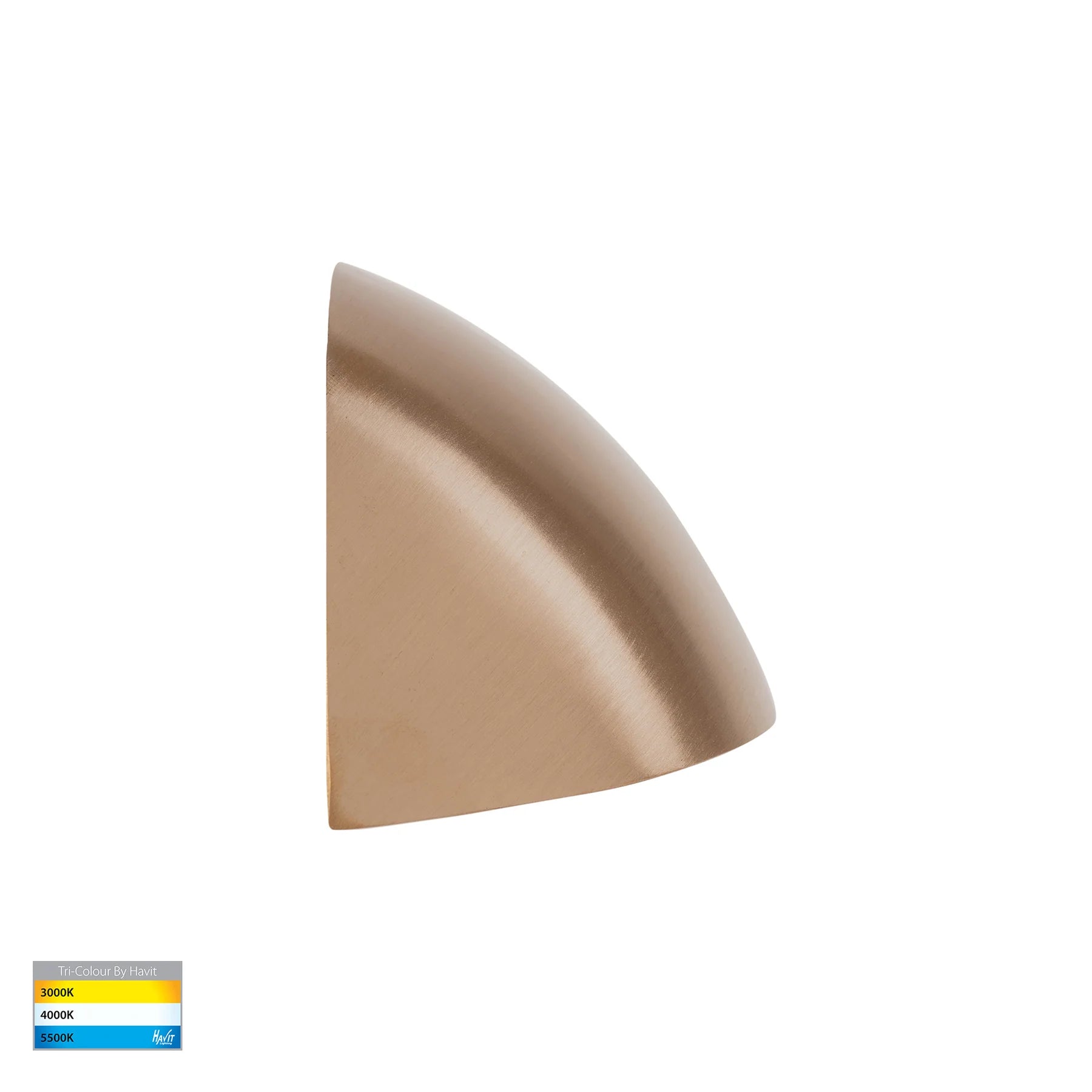 Havit Curva LED Exterior Step Lights Tri- Solid Brass 5W 12V IP65- HV3252T-BR-12V