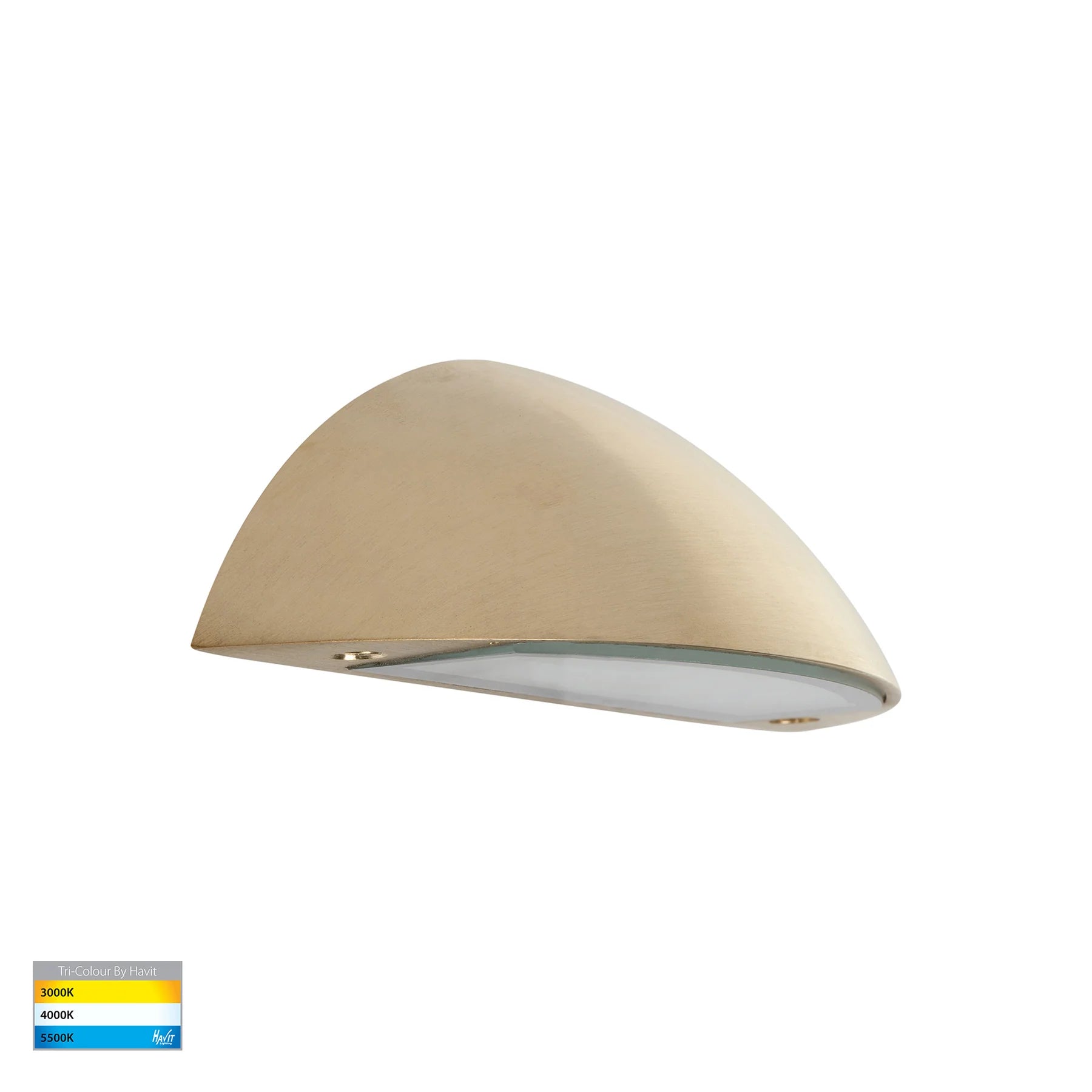 Havit Curva LED Exterior Step Lights Tri- Solid Brass 5W 12V IP65- HV3252T-BR-12V