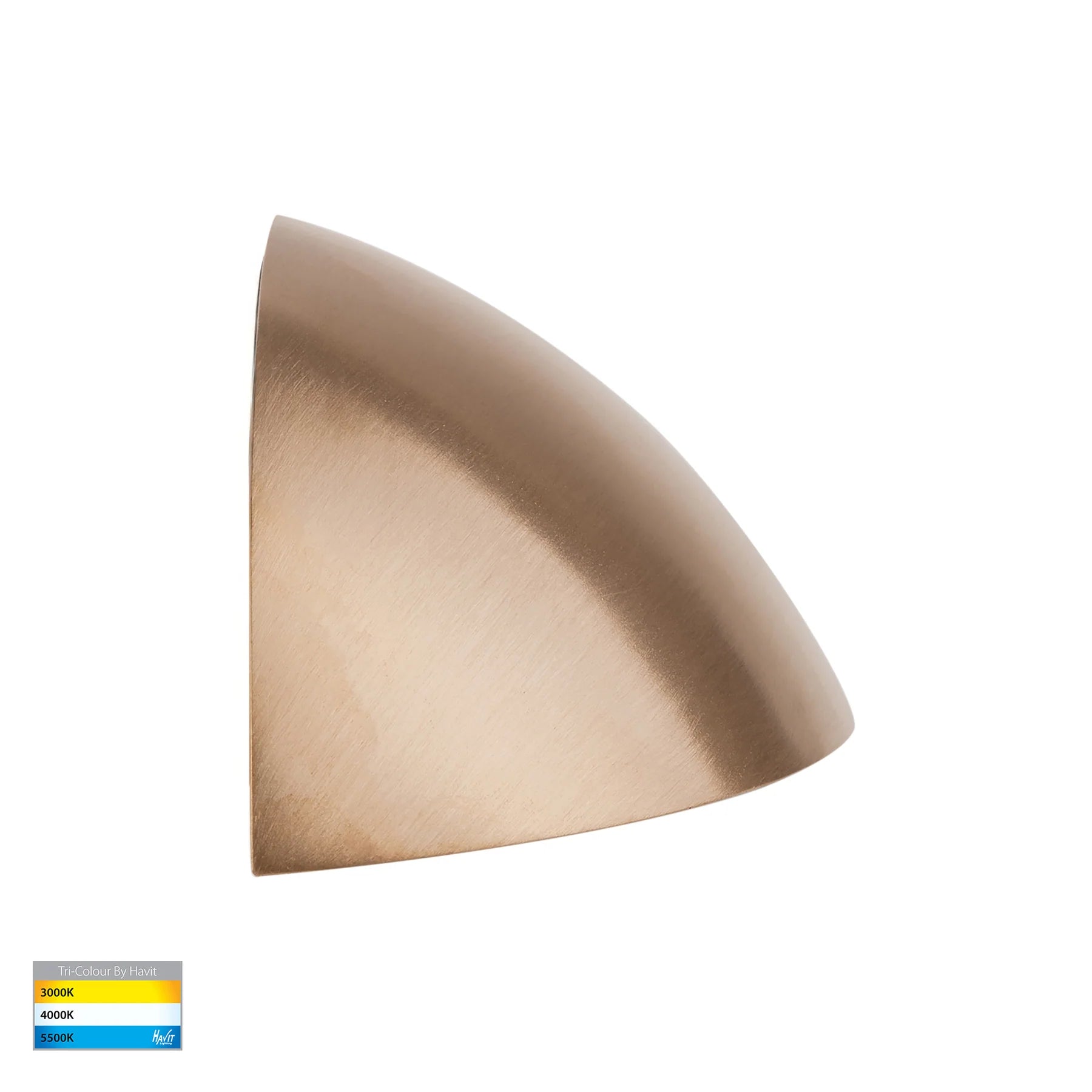 Havit Curva LED Exterior Step Lights Tri- Solid Brass 7.5W 12V IP65- HV3253T-BR-12V