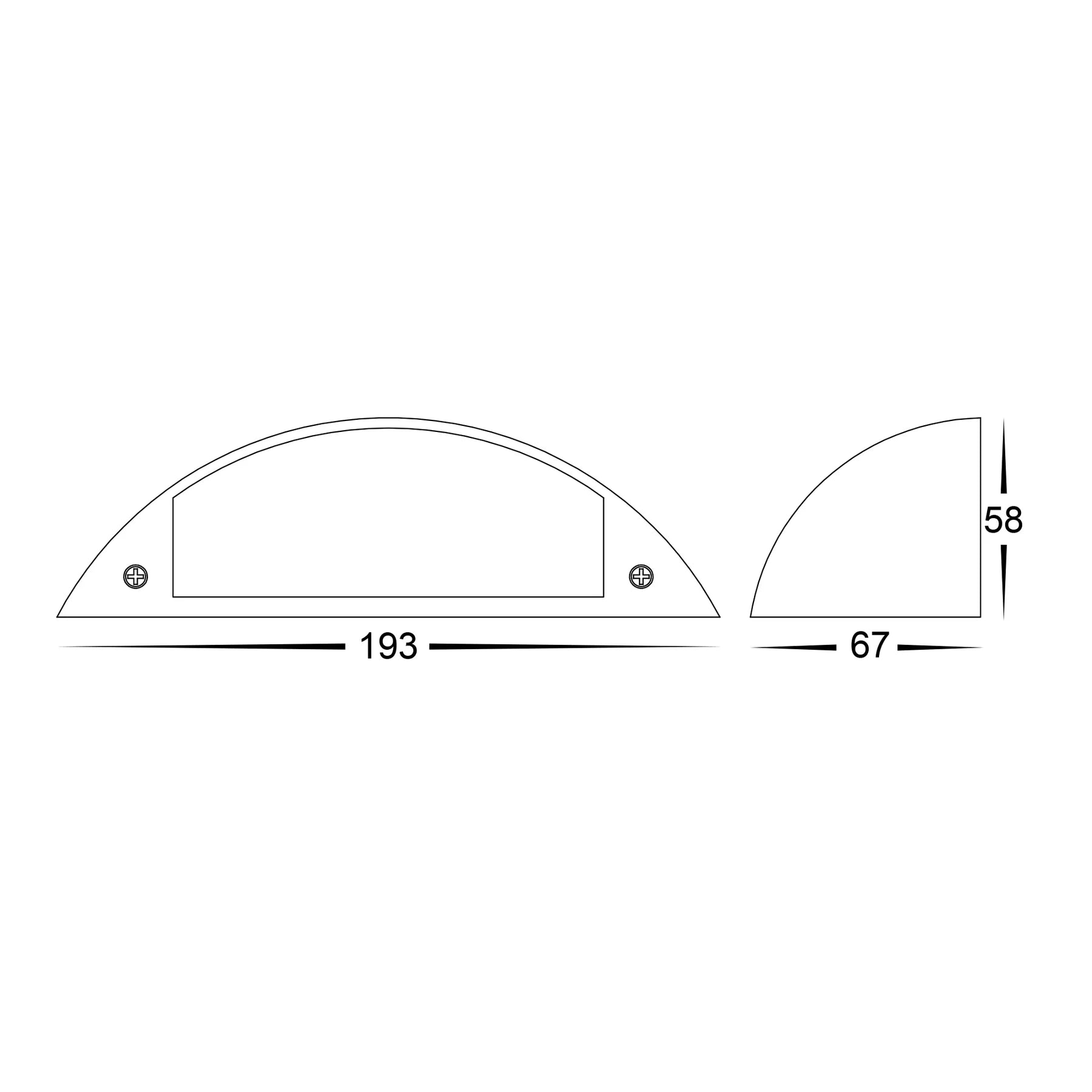 Havit Curva LED Exterior Step Lights Tri- Solid Brass 7.5W 12V IP65- HV3253T-BR-12V