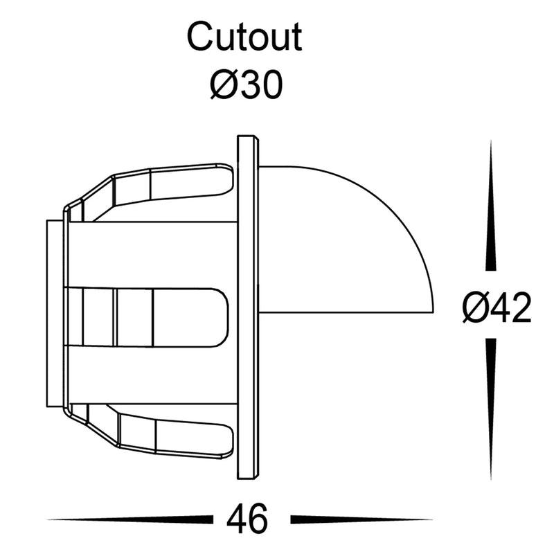 Havit Sako Recessed Garden Step and Up Lights 3000K 316 Stainless Steel 1.5W 12V IP67 - HV3263W -Havit Lighting