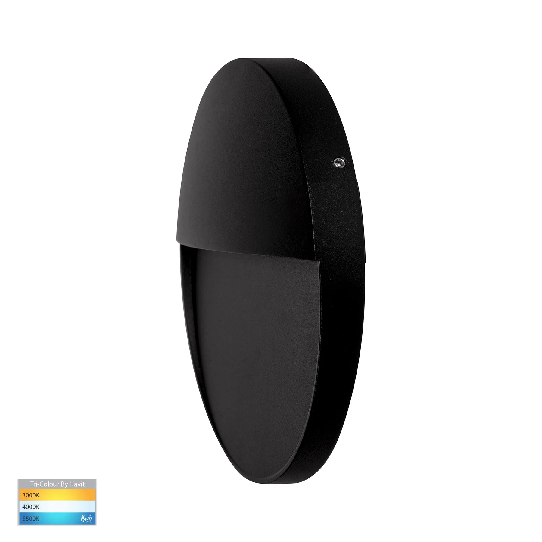 Havit Fino Round Garden Step and Up Lights Tri - Black 6W 12V IP54 - HV3269T-BLK-12V-RND - Havit Lighting