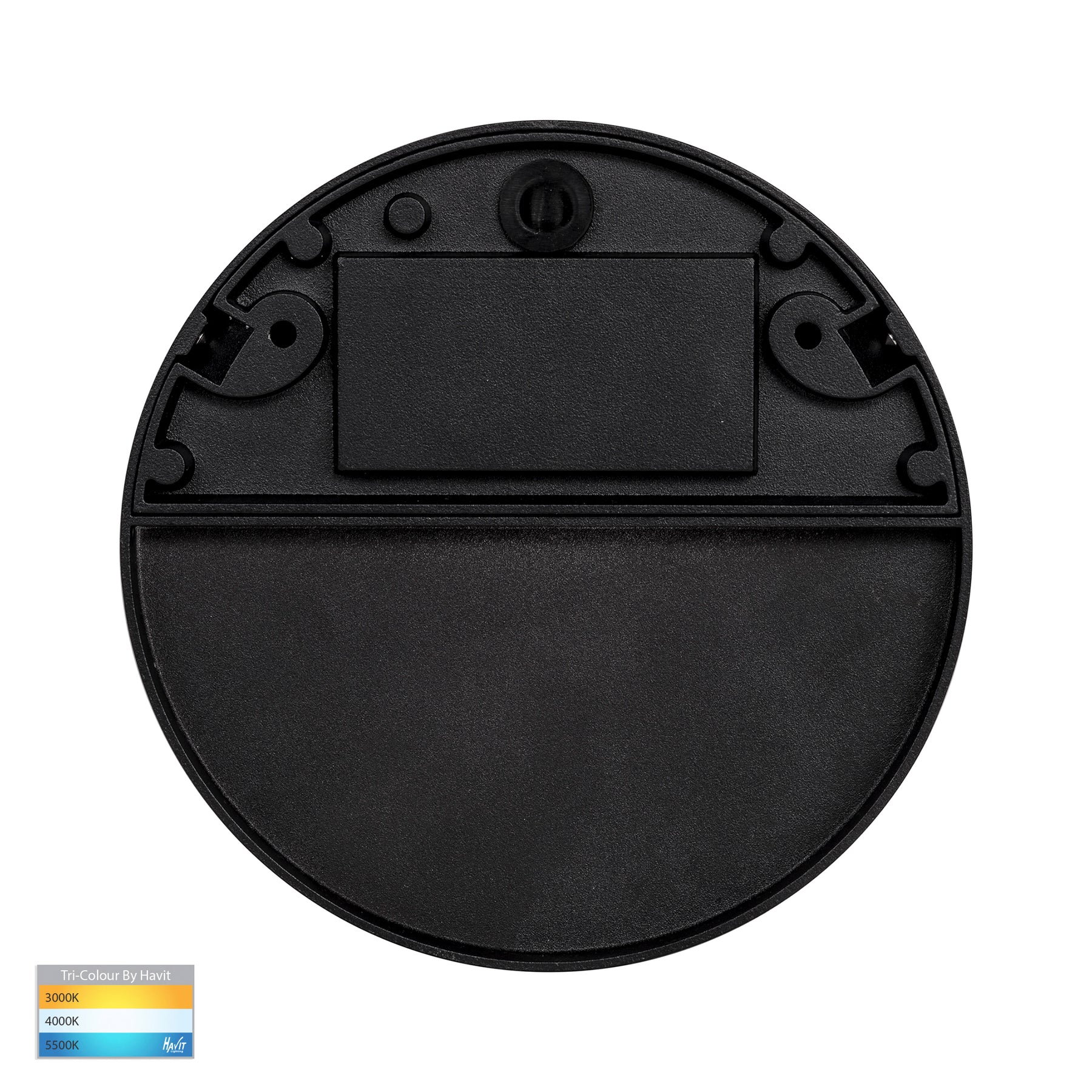Havit Fino Round Garden Step and Up Lights Tri - Black 6W 12V IP54 - HV3269T-BLK-12V-RND - Havit Lighting