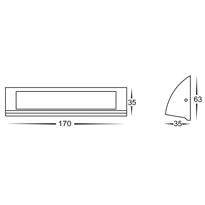 Havit Taso Surface Mounted Interior Step Lights Tri - Silver 6W 12V IP54 - HV3271T-SLV-12V- Havit Lighting