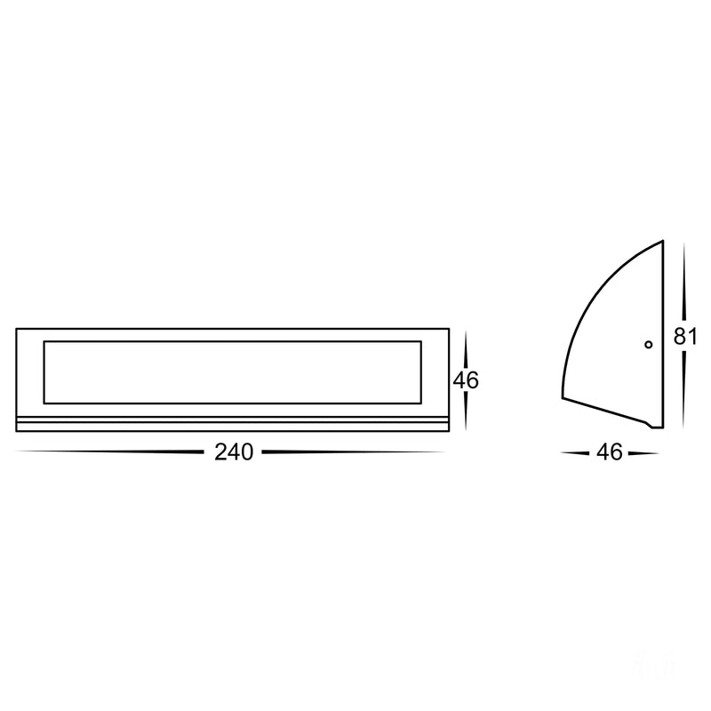 Havit Taso Surface Mounted Interior Step Lights Tri - Silver 10W 12V IP54 - HV3272T-SLV-12V - Havit Lighting