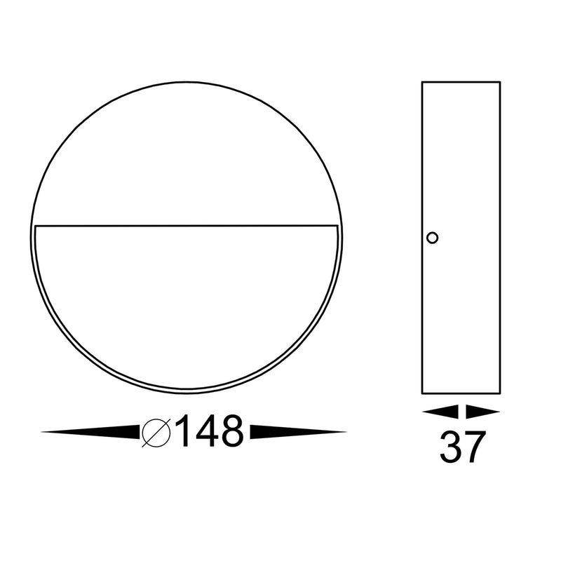 Havit Virsma Round Surface Mounted Interior Step Lights Tri - White 4W 12/240V IP54 - HV3277T-WHT-Havit Lighting