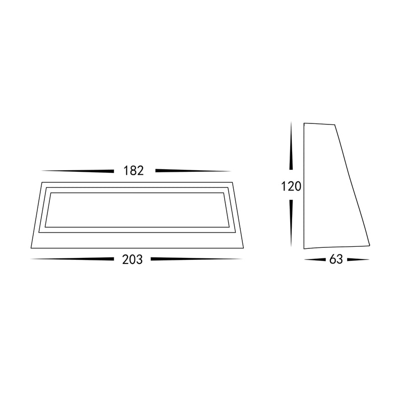 Havit Shim Surface Mounted Interior Step Lights Tri - Black 12W 12/240V IP54 - HV3278T-BLK-240V, HV3278T-BLK-12V- Havit Lighting