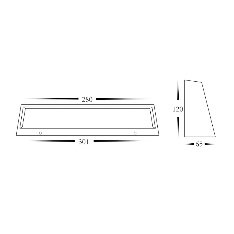 Havit Shim Surface Mounted Interior Step Lights Tri - Black 14W 12/240V IP54 - HV3279T-BLK-240V, HV3279T-BLK-12V- Havit Lighting