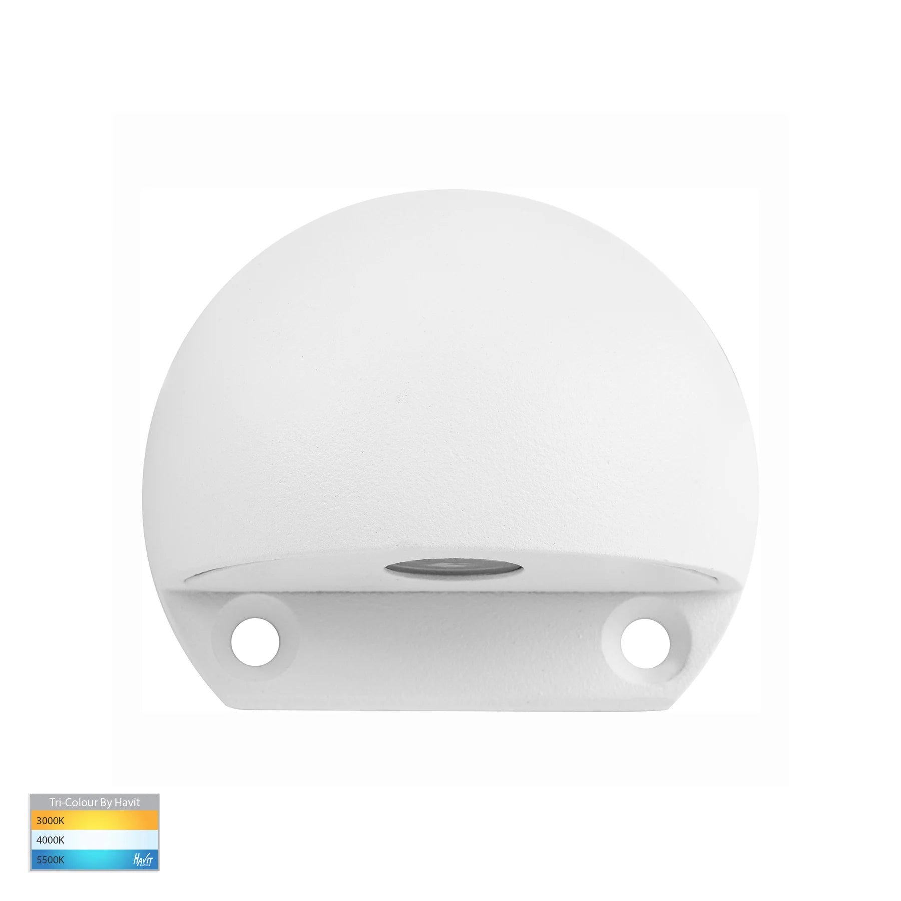 Havit Occhio Surface Mounted Eyelid Garden Step and Up Lights Tri- White 3W 12V IP65 - HV3281T-WHT-12V