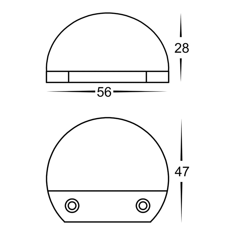 Havit Occhio Surface Mounted Eyelid Garden Step and Up Lights Tri - Solid Brass 3W 12V IP65 - HV3281T-BR-12V - Havit Lighting