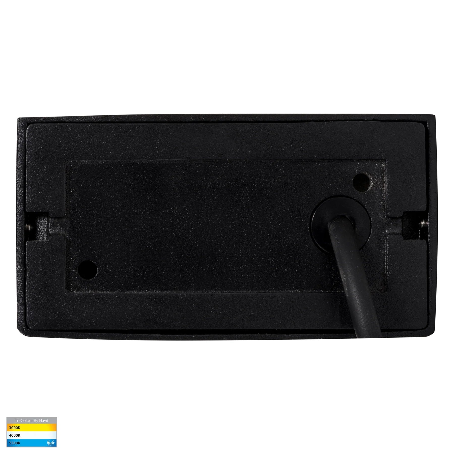 Havit Ridge Rectangular Garden Step and Uplights Tri- Black 6W 12V IP54 - HV3283T-BLK