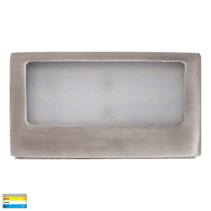 Havit Ridge Rectangular Interior Step Lights Tri - 316 Stainless Steel 6W 12V IP54 - HV3283T-SS316 - Havit Lighting